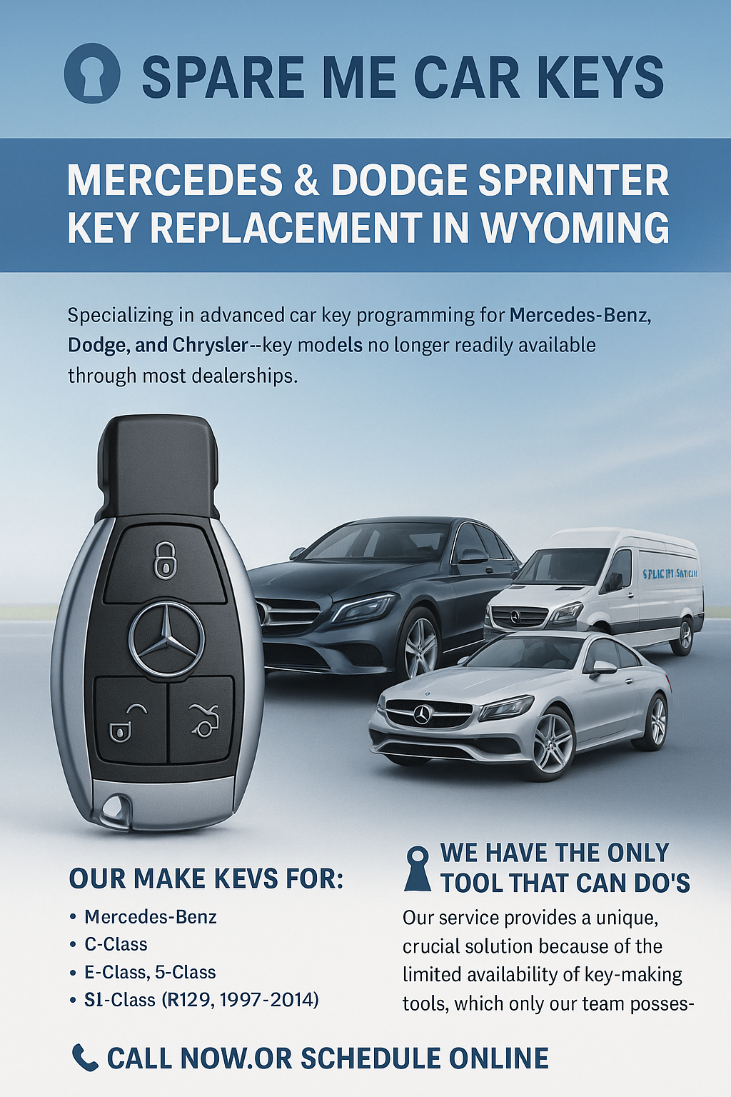 Dodge Sprinter / Chrysler Crossfire / Mercedes SL car key replacement Wyoming