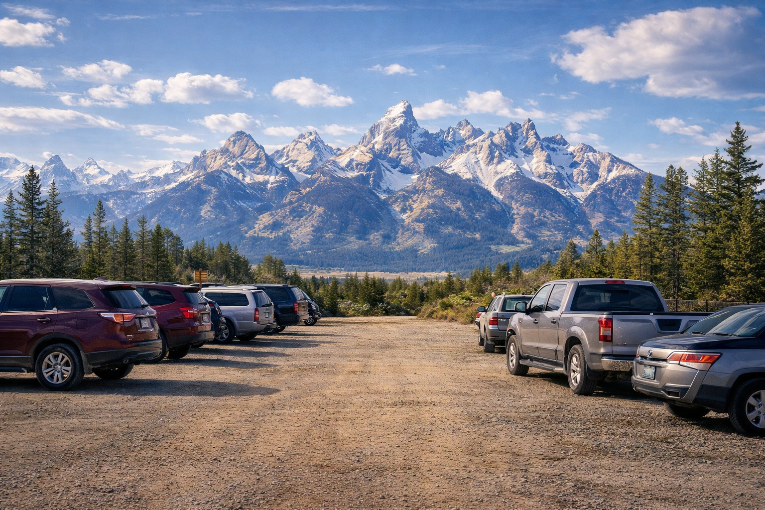 Wyoming trailhead parking lot — we can come to you